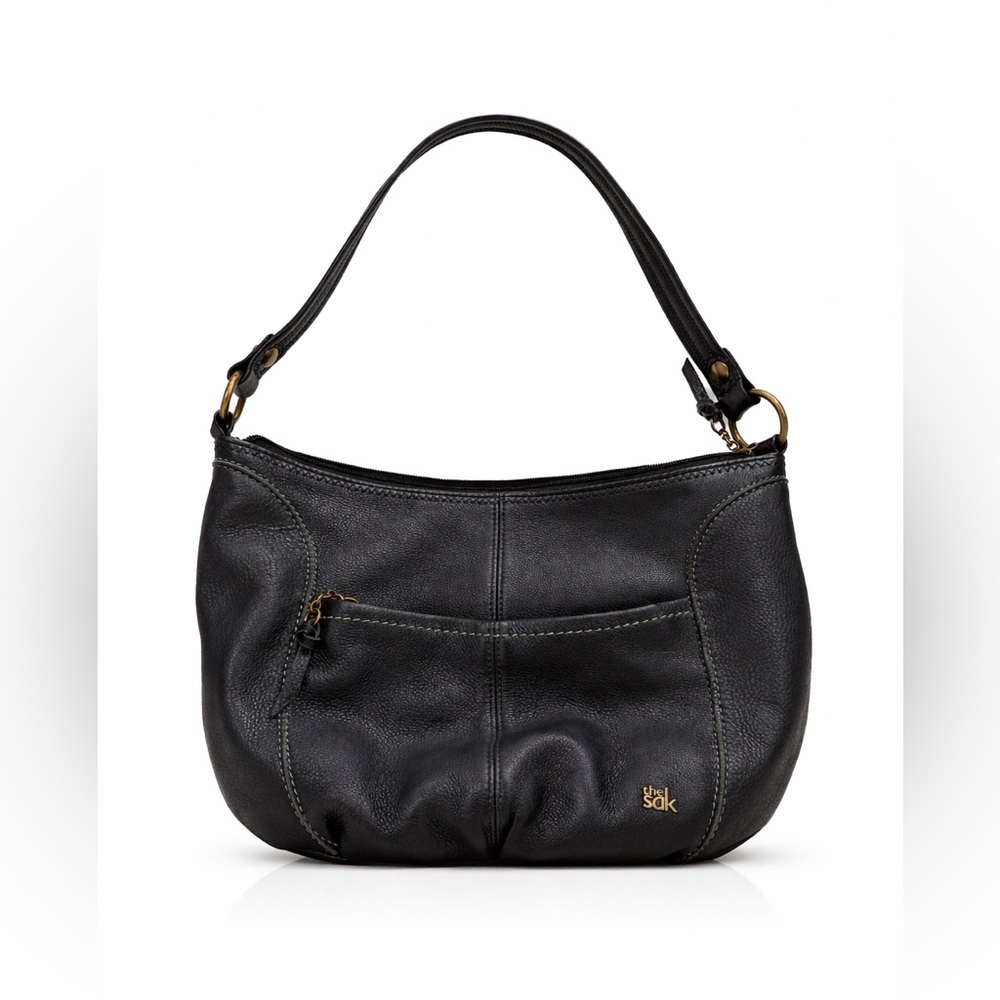 The Sak "Iris" black genuine leather hobo bag